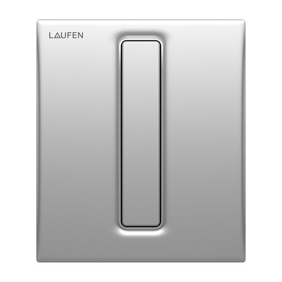 Laufen Urinal Drückerplatte AU101 INEO, 125x145x10mm, Chrom, aus Kunststoff, mit verchromter Nut, Matt