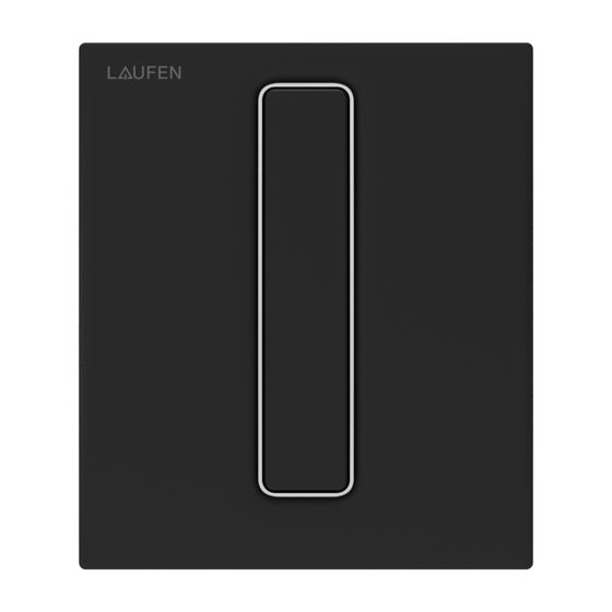 Laufen Urinal Drückerplatte AU101 INEO, 125x145x10mm, Mattschwarz, aus Kunststoff, mit verchromter Nut