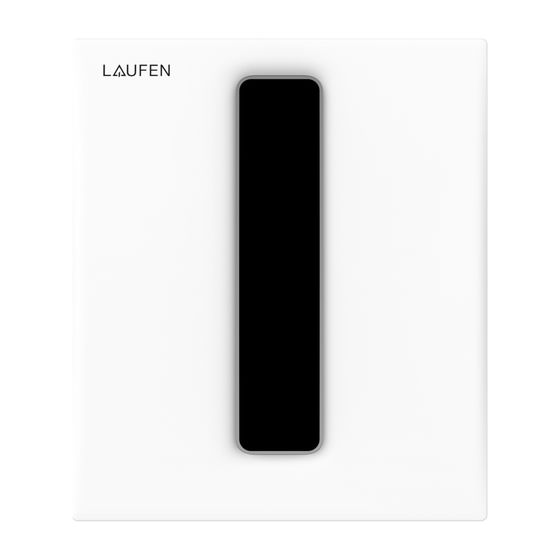 Laufen Urinal Drückerplatte E-AU104 INEO, 125x145x10mm, aus Kunststoff, Montage-Set mit Infrarot-Steuerung, Netzversion, Weiß