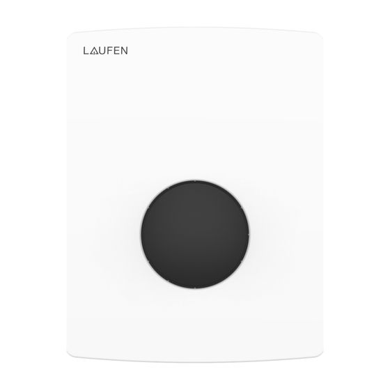 Laufen Urinal Drückerplatte E-AU111 INEO, 126x162x17mm, aus Kunststoff, Montage-Set m. Infrarot-Steuerung, Batterieversion, Weiß