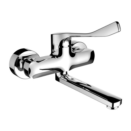 Laufen Einhebel-Wand-Waschtischmischer Citypro Liberty, Ausladung 225mm, Chrom, Schwenkauslauf