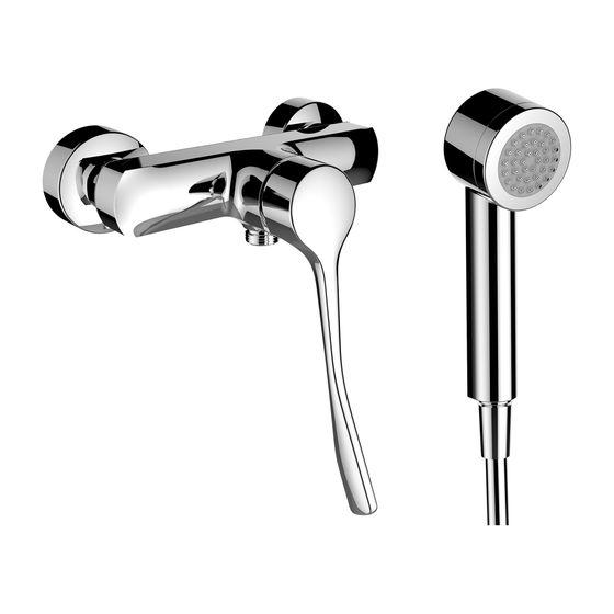 Laufen Einhebel-Brausemischer Citypro Liberty, Kunststoffschlauch 1600mm, Chrom, Handbrause, Stella 80 1F