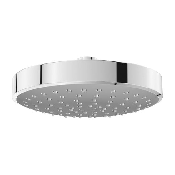 Laufen Kopfbrause, Rund Kombinierbar mit Brausewandarm Durchmesser 180mm, Chrom, Schwenkbar, mit RubiClean, 12 l/min, 3 bar