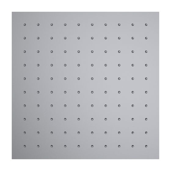 Laufen Kopfbrause 300x300mm, Edelstahl Quadratisch Ohne Brausenarm, mit RubiClean, 12 l/min, 3 bar