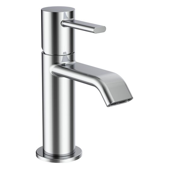 Laufen Waschtisch-Mischer Meda, Festauslauf, Ausladung 95mm, ohne Ablaufventil, Chrom