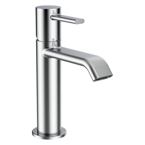 Laufen Waschtisch-Mischer Meda, Festauslauf, Ausladung 110mm, ohne Ablaufventil, Chrom