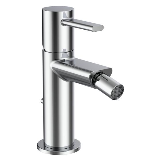 Laufen Einhebel-Bidetmischer Meda, Ausladung 95mm, mit Ablaufventil, Chrom
