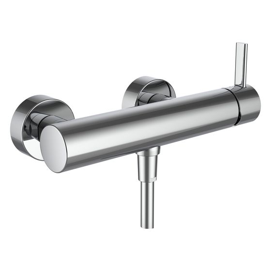 Laufen Einhebel-Brausemischer Meda, Aufputz, inkl. Schlauch 1500mm und Handbrause, Chrom