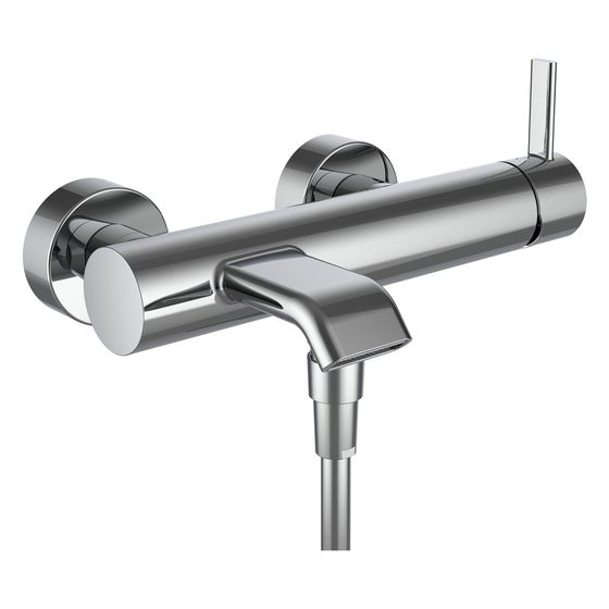 Laufen Einhebel-Wannenmischer Meda, Aufputz, mit Schlauch 1500mm und Handbrause MyTwin100, Chrom