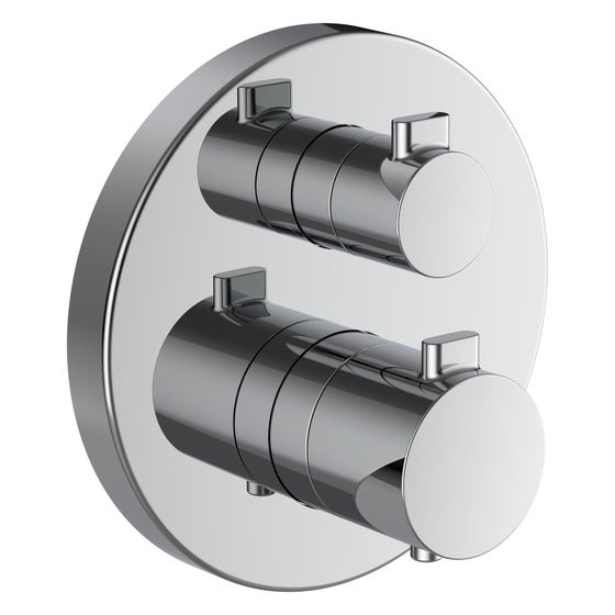 Laufen 2-Griff-Wannenthermostat Meda, Unterputz, 2 Mischwasserabgang, Chrom