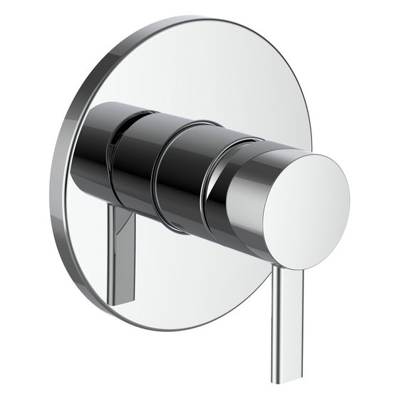 Laufen Einhebel-Brausemischer Meda, Unterputz, für Simibox Standard und Light, mit 1 Mischwasserabgang, Chrom