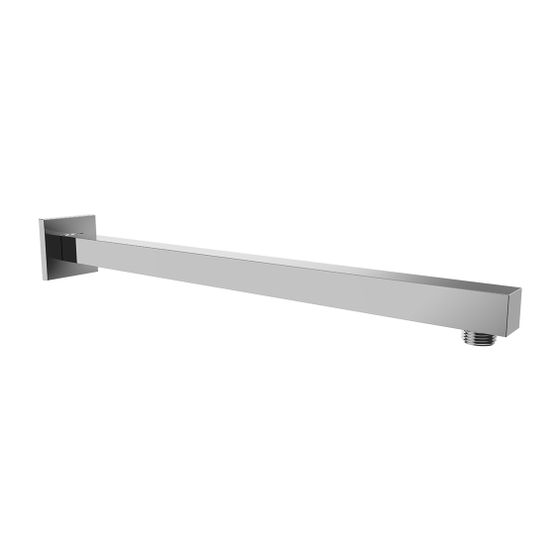 Laufen Brausewandarm, quadratische Rosette, Ausladung 420mm, Chrom, passend zu Kopfbrause