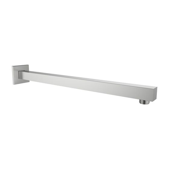 Laufen Brausewandarm, Edelstahl-Optik, quadratische Rosette, Ausladung 420mm, passend zu Kopfbrause