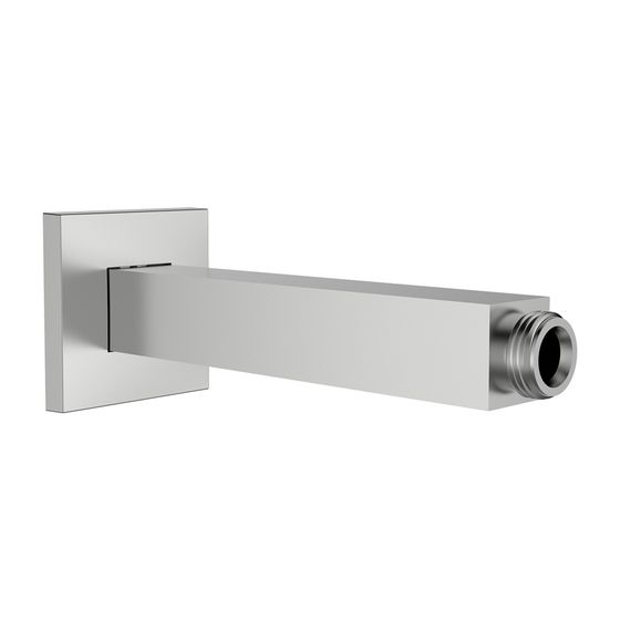 Laufen Brausedeckenarm, Edelstahl-Optik, quadratische Rosette, Länge 150mm, passend zu Laufen Kopfbrause