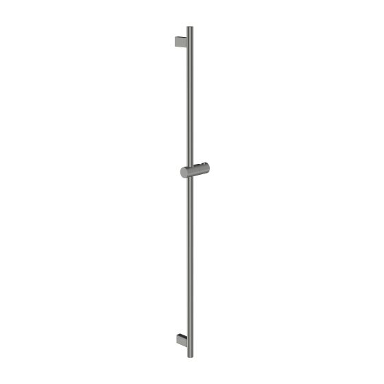 Laufen Brausestange TwinGliss, PVD Edelstahl-Optik, Höhe 1100mm, Vollmetall, integrierte Bohrloch-Montagehilfe