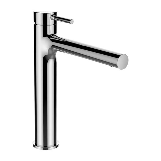 Laufen Einhebel-Waschtischmischer, ohne Ablaufventil, halbhohe Ausführung Twinplus Festauslauf Ausladung 180mm, Chrom, H 274mm