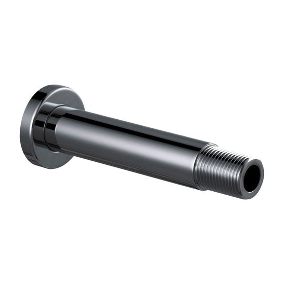 Laufen Bausendeckenarm, PVD Edelstahl-Optik, runde Rosette, Länge 100mm
