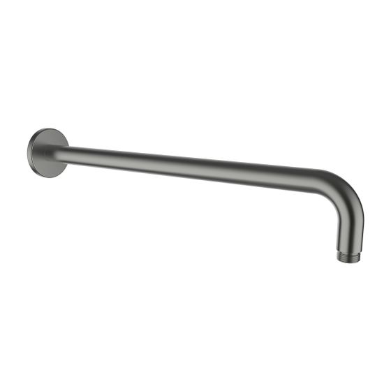 Laufen Brausewandarm, PVD Edelstahl-Optik, runde Rosette, Ausladung 420mm