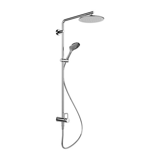Laufen Duschsystem Twin für Simibox 1-Point, mit Kopfbrause Kunststoffschlauch 1500mm, Chrom, Handbraus