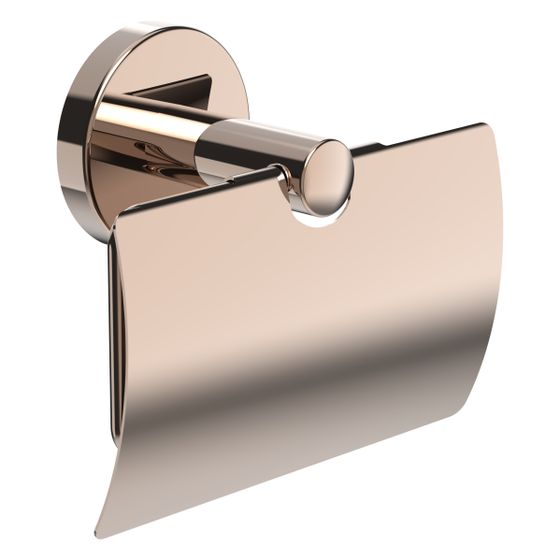 Laufen Toilettenpapierhalter Niara, mit Abdeckung, Rosègold glänzend