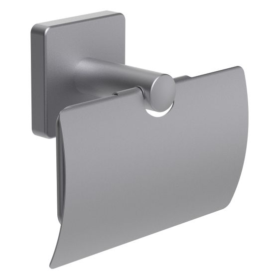 Laufen Toilettenpapierhalter Niara S, mit Abdeckung, Edelstahl gebürstet