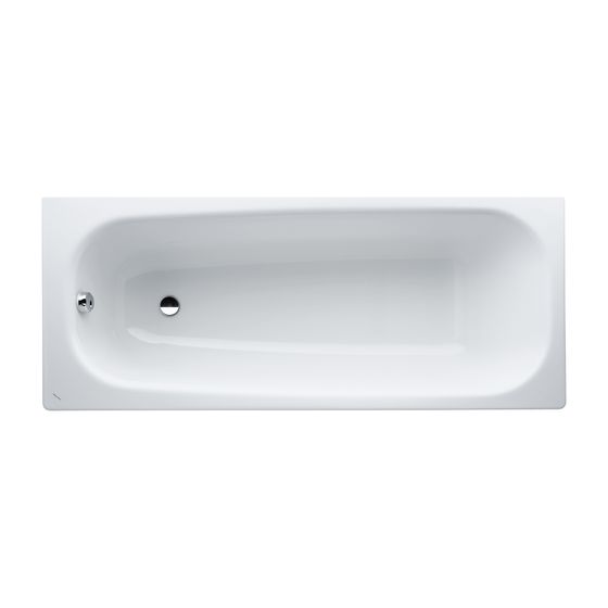 Laufen Einbau-Badewanne Laufen Pro 700x1600x395mm, Weiß, aus Stahl, inklusive Schallschutz
