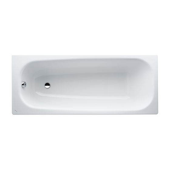 Laufen Einbau-Badewanne Laufen Pro 700x1700x395mm, Weiß, aus Stahl, inklusive Schallschutz