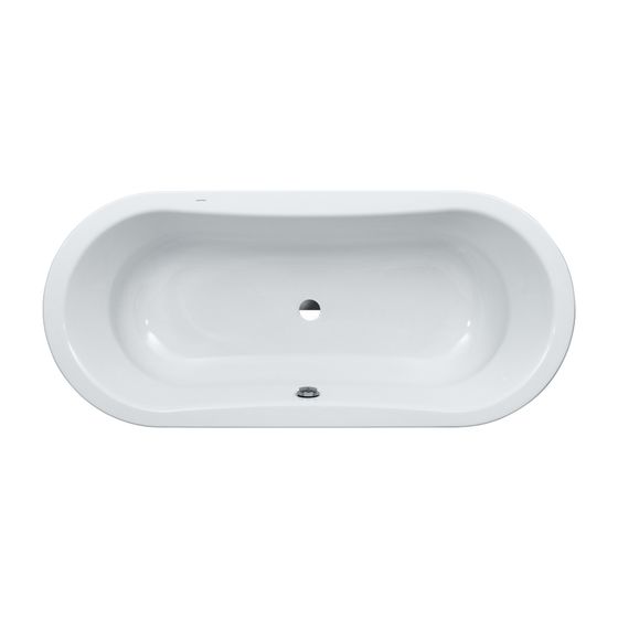Laufen Einbau-Badewanne Thallium 800x1800x420mm, Weiß, aus Stahl, inklusive Schallschutz
