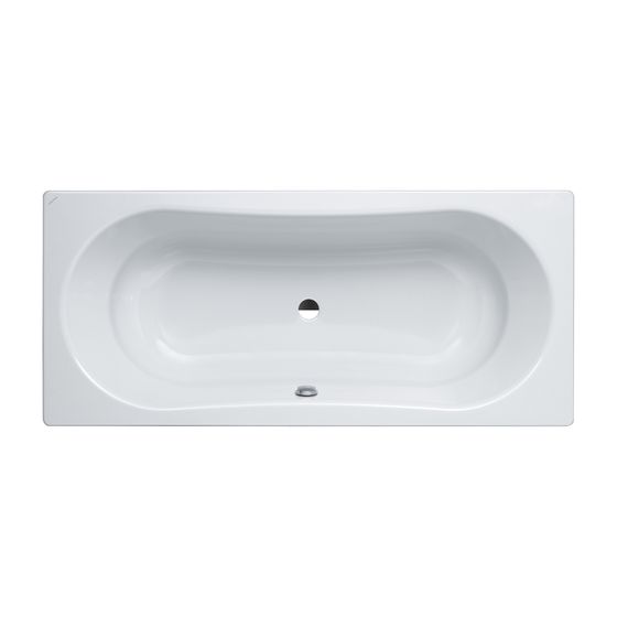 Laufen Einbau-Badewanne Thallium 800x1800x420mm, Weiß, aus Stahl, inklusive Schallschutz mit Wannenrand