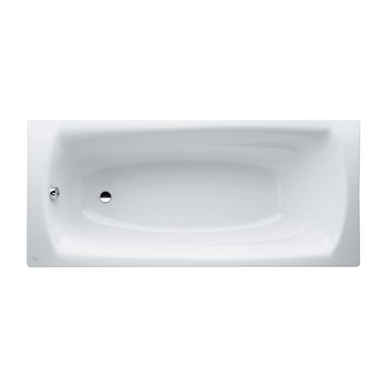 Laufen Einbau-Badewanne Palladium 800x1800x430mm, Weiß, aus Stahl, inklusive Schallschutz