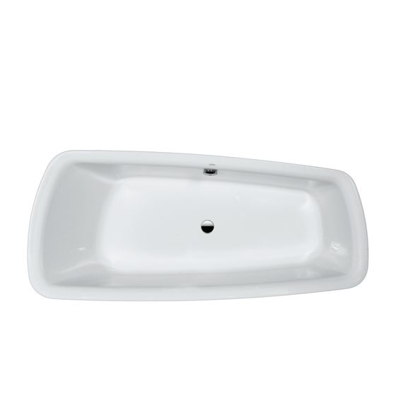 Laufen Einbau-Badewanne Palmoba 800x1800x455mm, Weiß, inklusive Fußgestell 80mm, aus Sanitäracryl, Rand vormontiert