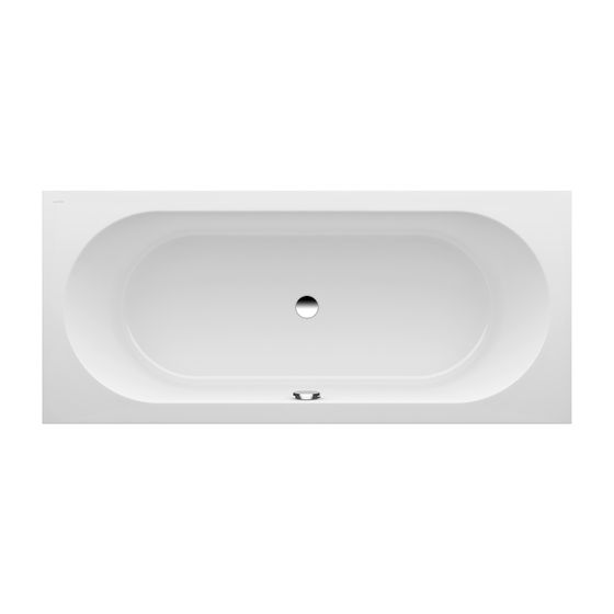 Laufen Einbau-Badewanne Laufen Pro 750x1700x460mm, Weiß, aus Marbond, mit Wannenrand