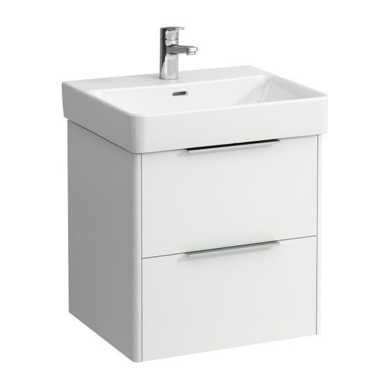 Laufen Waschtischunterbau BASE für Pro S 438x520x515mm, Multicolor, 2 Schubladen mit Griff Aluminium eloxiert