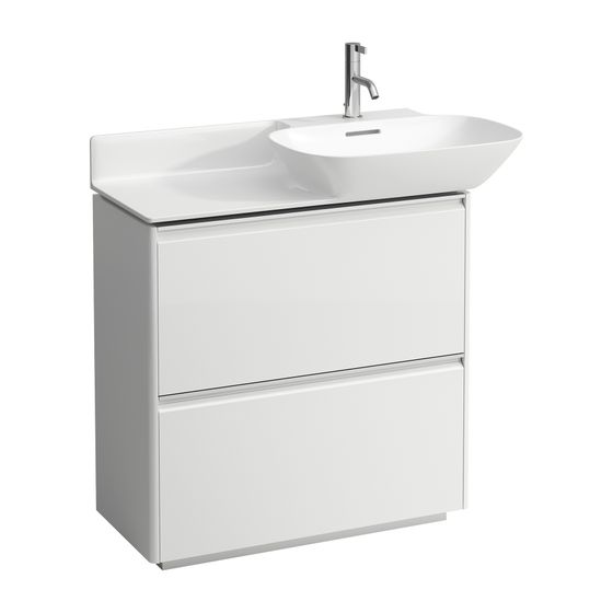 Laufen Waschtischunterbau BASE für INO 348x769x768mm, Multicolor, bodenstehend 2 Schubladen mit Griff Aluminium eloxiert
