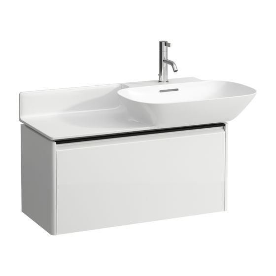Laufen Waschtischunterbau BASE für INO 339x317x515mm, Multicolor, Schwarz, 1 Schublade mit Griff Aluminium