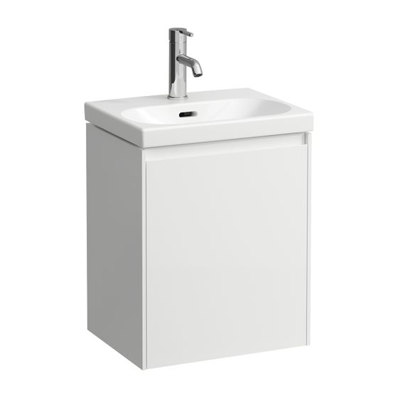 Laufen Waschtischunterbau LANI 339x437x515mm, Multicolor, 1 Tür Scharnier links, Griffleiste/Soft-Close/Glasabl. fix, für LUA