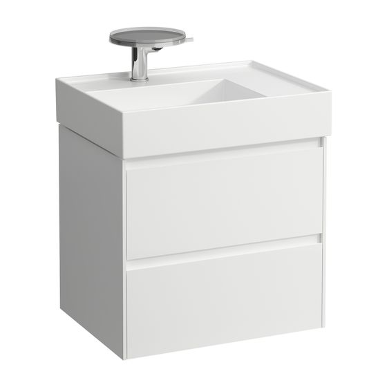 Laufen Waschtischunterbau LANI 448x584x515mm, Specialcolor, 2 Schubladen, Griffleiste Vollausz., Soft-Close, für Kartell H810334