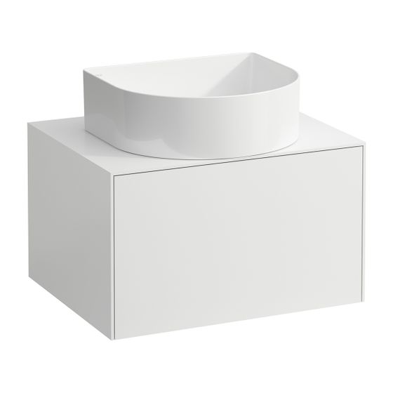 Laufen Schubladenelement Sonar 580x340x450mm, weiß matt, Aussch. mittig, 1 Schubl., für WT-Schale H812340/1/2/3