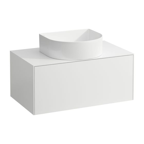 Laufen Schubladenelement Sonar 780x340x450mm, Mattweiß, Aussch. mittig, 1 Schubl., für WT-Schale H812340/1/2/3
