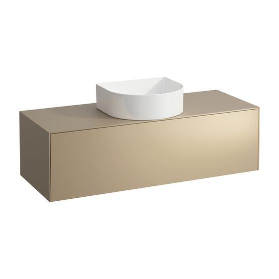 Laufen Schubladenelement Sonar 1180x340x450mm, Gold, Aussch. mittig, 1 Schubl., für WT-Schale H812340/1/2/3