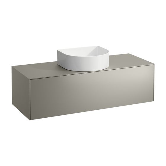 Laufen Schubladenelement Sonar 1180x340x450mm, Titan, Aussch. mittig, 1 Schubl., für WT-Schale H812340/1/2/3