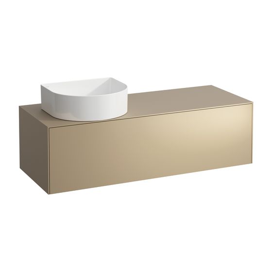 Laufen Schubladenelement Sonar 1180x340x450mm, Gold, Aussch. links, 1 Schubl., für WT-Schale H812340/1/2/3