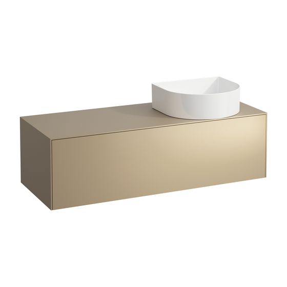 Laufen Schubladenelement Sonar 1180x340x450mm, Gold, Aussch. rechts, 1 Schubl., für WT-Schale H812340/1/2/3