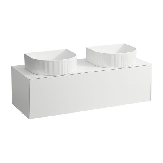 Laufen Schubladenelement Sonar 1180x340x450mm, Mattweiß, Aussch. links/rechts, 1 Schubl., für WT-Schale H812340/1/2/3