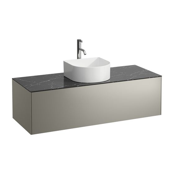Laufen Schubladenelement Sonar 1180x340x450mm, Titan/Nero Marquina, Aussch. mittig f. Armatur, 1 Schubl., für H812340/1/2/3