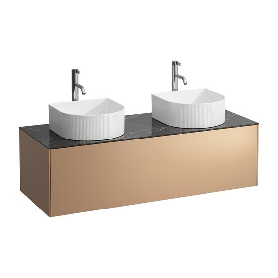 Laufen Schubladenelement Sonar 1180x340x450mm, Kupfer/Nero Marq., Aussch. beidseitig für Armatur, 1 Schubl., für H812340/1/2/3