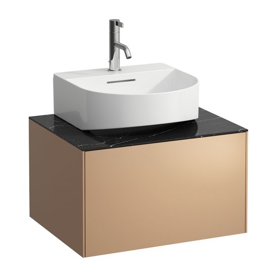 Laufen Schubladenelement Sonar 580x340x450mm, Kupfer/Nero Marquina, 1 Schubl., für Aufsatz-Handwaschbecken H816341
