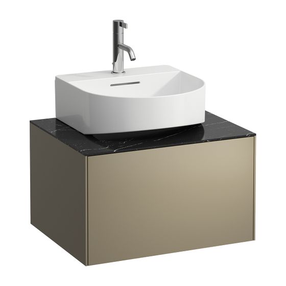 Laufen Schubladenelement Sonar 580x340x450mm, Titan/Nero Marquina, 1 Schubl., für Aufsatz-Handwaschbecken H816341