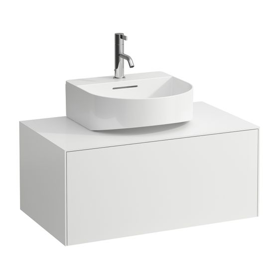 Laufen Schubladenelement Sonar 780x340x450mm, Mattweiß, 1 Schubl., für Aufsatz-Handwaschbecken H816341/2