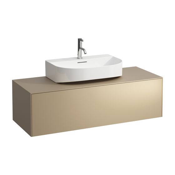 Laufen Schubladenelement Sonar 1180x340x450mm, Gold, 1 Schubl., Aussch. mittig, für WT H816341/2
